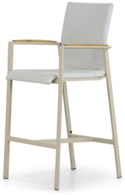 Barstoel Aluminium/textileen Taupe-naturel-bruin Lifestyle Garden Furniture Brandon
