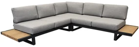 Ravenna platform hoek loungeset 3 delig antraciet aluminium