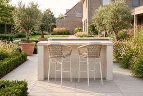 Barstoel Aluminium/Rope Taupe-naturel-bruin Coco Bali