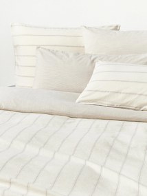 Gewassen katoenen dekbedovertrek Caspian met strepen