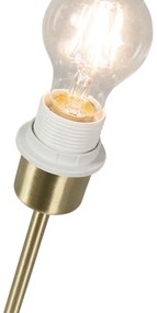 Klassieke tafellamp messing met marmeren voet - Kaso Klassiek / Antiek, Retro rond Binnenverlichting Lamp