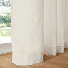 Linnen gordijn afgewerkt met aangerimpeld biesje, Elba