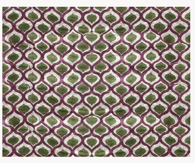 Handbedrukte katoenen placemats Azra, 4 stuks