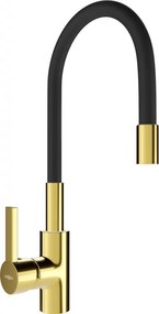 Mexen Flex keukenkraan, goud/zwart - 670900-57