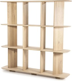 Open Wandkast Eikenhout Naturel - 180x40x180cm.