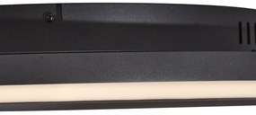 Design plafondlamp zwart met wit incl. LED 3-staps dimbaar - Xavi Design rond Binnenverlichting Lamp