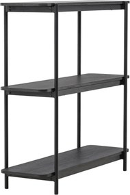 Openkast Met Drie Planken Zwart - 120x40x120cm.