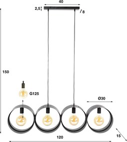 Eettafel Hanglamp Rond Metaal Gaas