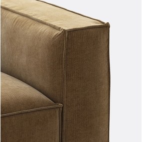 Modulaire bank, 3-zit, vintage ribfluweel Seven