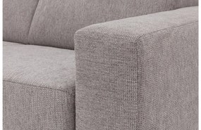 Goossens Basic Hoekbank Helsinki Incl. Hoofdsteun bruin, stof, 2-zits, modern design met ligelement links