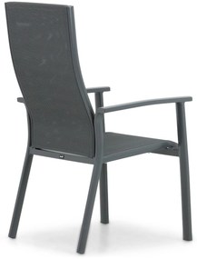 Tuinset 4 personen 180 cm Aluminium/textileen Grijs Hartman Sitges/Mateo