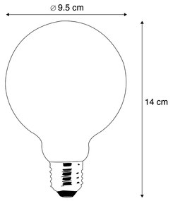 Set van 5 Smart E27 LED lamp G95 4,5W 470 lm 1800-4000K