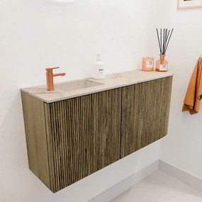Mondiaz Joya DLux 90cm toiletmeubel ronding rechts dusk met wastafel faye links 1 kraangat frappe