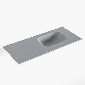Mondiaz LEX Fontein - 70x30x0.9cm - wasbak Rechts - zonder kraangaten - voor toiletmeubel - Solid surface - Plata F51112Plata