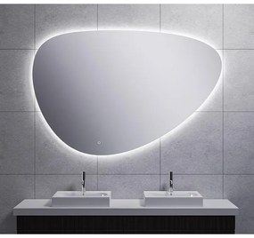 Wiesbaden Uovo Spiegel asymetrisch 150cm met spiegelverwarming met LED verlichting rondom dimbaar 38.4169