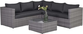 Garden Impressions Lyon loungeset 4-delig - grijs