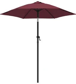 vidaXL Parasol 200x211 cm aluminium bordeauxrood