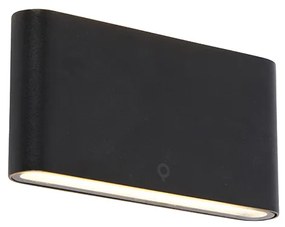 Moderne buitenwandlamp zwart 17,5 cm incl. LED IP65 - Batt Modern IP65 Buitenverlichting