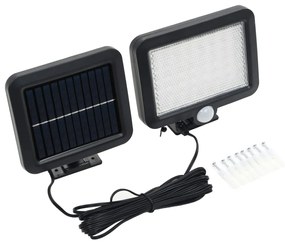 vidaXL Solarlamp met bewegingssensor LED-lichten wit