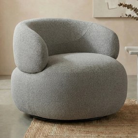 Draaibare Ronde Fauteuil Grijsbruin