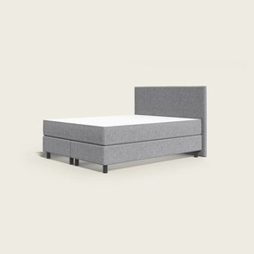 Emma Original Boxspring 160x200 - Donkergrijs - Elegant Hoofdboord - Zwart Eiken