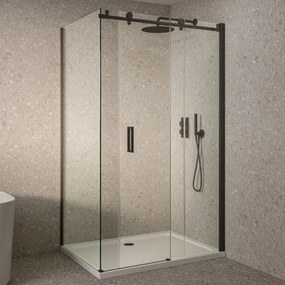 Saniclear Supreme douchecabine 90x90cm anti-kalk zwart mat
