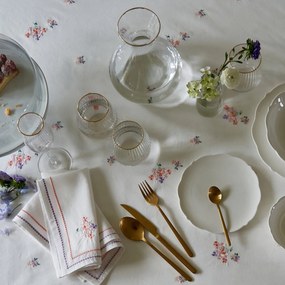 Decanteerkaraf in geribbeld glas, Lurik