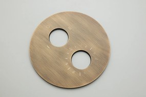 Saniclear Antique afbouwdeel rond voor inbouwthermostaat verouderd messing