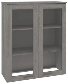 vidaXL Opzetkast 85x35x100 cm massief grenenhout lichtgrijs