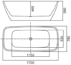 Best Design Forma vrijstaand bad 170x78x59cm