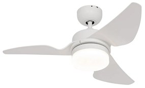 Plafondventilator met lamp wit 86.7cm incl. LED dimbaar met afstandsbediening - Yuki Modern rond Binnenverlichting Lamp