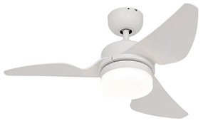 Plafondventilator met lamp wit incl. LED met afstandsbediening - Yuki Modern rond Binnenverlichting Lamp