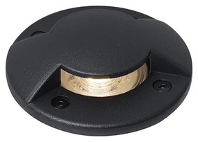 Moderne grondspot zwart GU10 50mm 2-lichts effect IP65 - Cellar