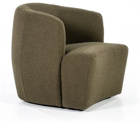 Eleonora Charlotte Ronde Fauteuil Groen Boucle