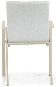 Tuinstoel stapelbaar Aluminium/textileen Taupe-naturel-bruin Lifestyle Garden Furniture Rome