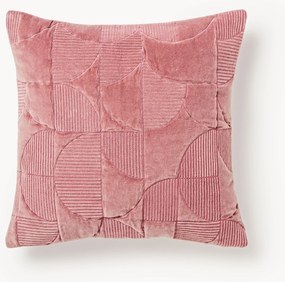 Geborduurde kussenhoes Verina met geometrisch patroon