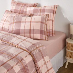 Dekbedovertrek in gewassen katoen, geweven-geverfde ruitjes, DOLLON