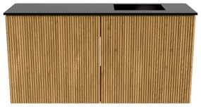 Mondiaz Joya 80cm toiletmeubel oak met wastafel faye rechts zonder kraangat urban