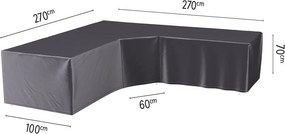 Platinum Aerocover loungesethoes trapeze - Ademende hoes voor loungeset (L-vorm) met grote hoek of trapeze hoek en hoge rug 270 x 270 x 100 x 70cm