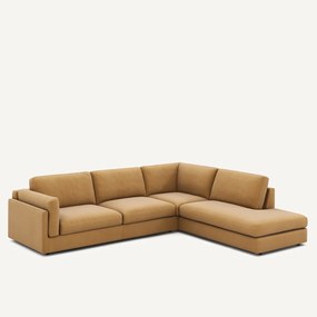 Ombouwbare hoekbank, in linnen fluweel, César