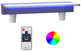 vidaXL Watervaloverlaat met RGB LED's 60 cm acryl