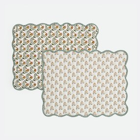 Set van 2 omkeerbare placemats, katoen, SIVALI