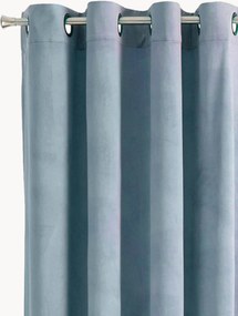 Fluwelen dim-out gordijnen Nora met ringen, 2-delig, B 140 cm