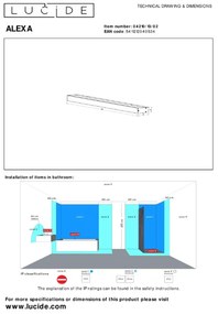 Lucide Alexa wandlamp LED 90cm goud mat