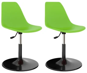 vidaXL Eetkamerstoelen 2 st draaibaar PP groen
