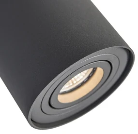 Set van 6 Spot / Opbouwspot / Plafondspots antraciet draai- en kantelbaar - Rondoo up Design, Modern GU10 Binnenverlichting Lamp