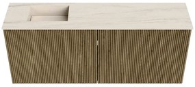Mondiaz Joya DLux 100cm toiletmeubel dusk met wastafel faye links zonder kraangat meli