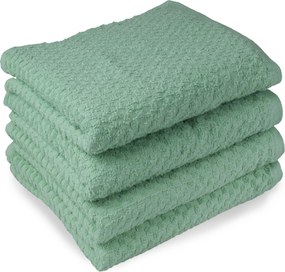 Handdoek Popcorn Collectie– 4 stuks – 70×140 – groen