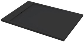 Best Design Decent solid surface douchebak mat zwart 140x90x4.5cm