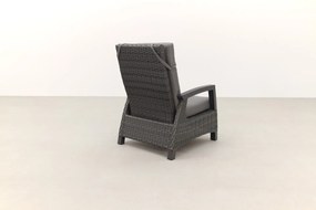 Darwin wicker verstelbare loungestoel - Antraciet